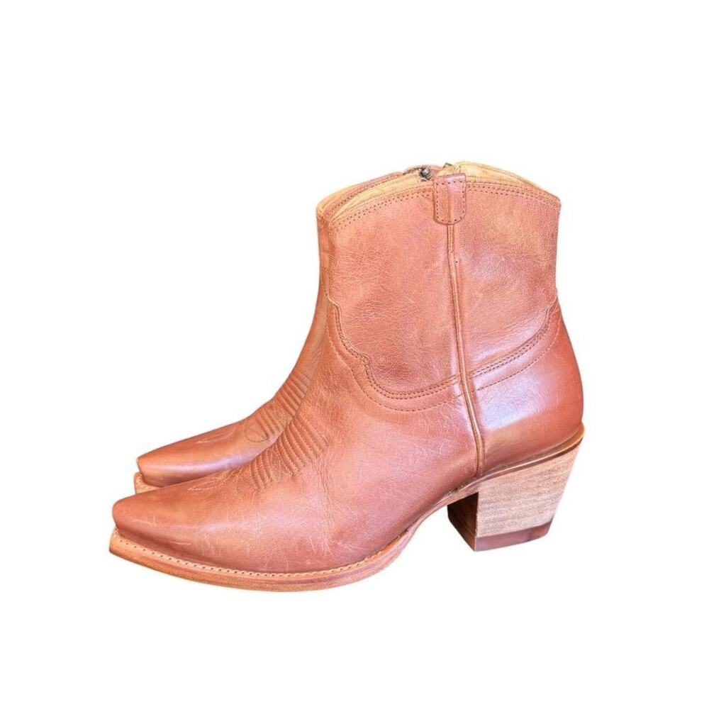 Tecovas The Daisy Scotch Goat Side Zip Western Bootie Cowboy Boot Women size 7 B - Picture 2 of 9